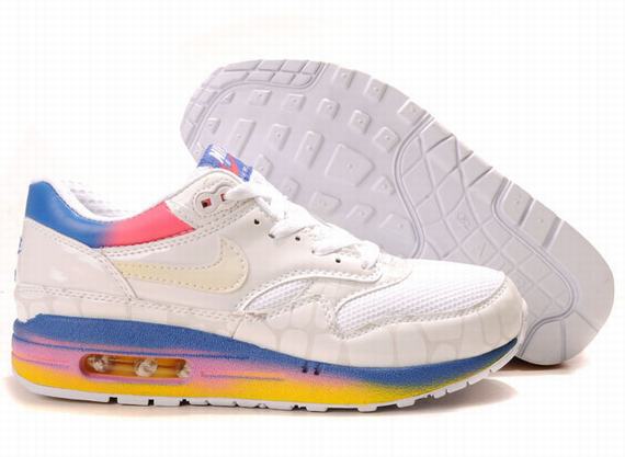 Nike Air Max 87 Womens White Blue Shoes